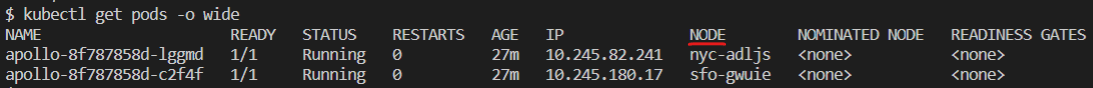 Node Express pods